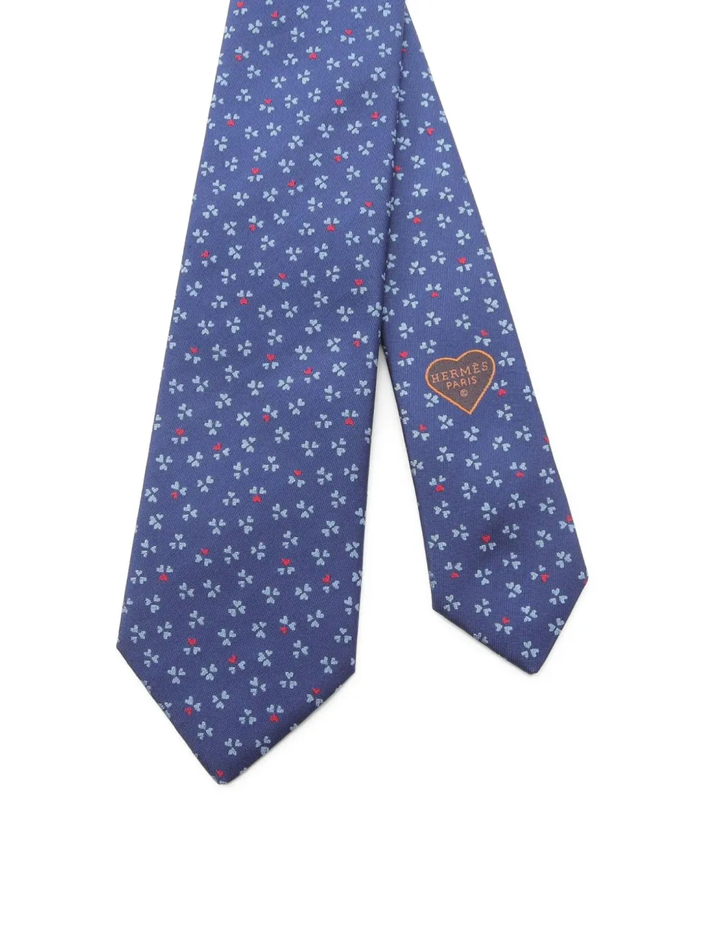 Hermès Pre-Owned 2020s Trois De Coeur silk tie | Image 2