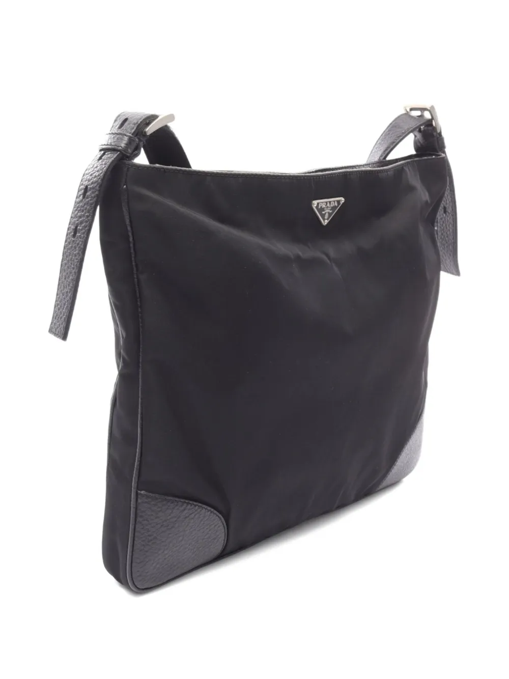 Pre-owned Prada 2000s Re-nylon Shoulder Bag In Black