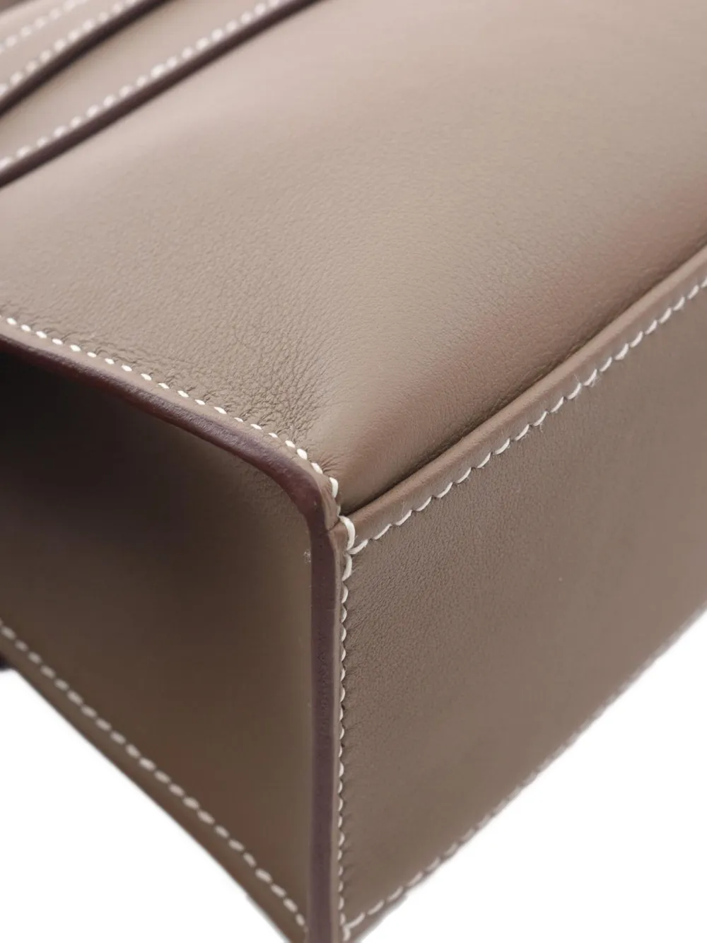 Pre-owned Hermes 2025 Mini Kelly Top-handle Handbag In Brown