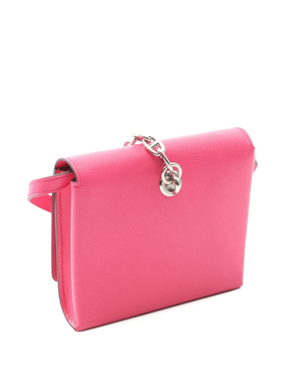 Pre-owned Hermes 2024 Chaîne D'ancre To Go Shoulder Wallet In Pink