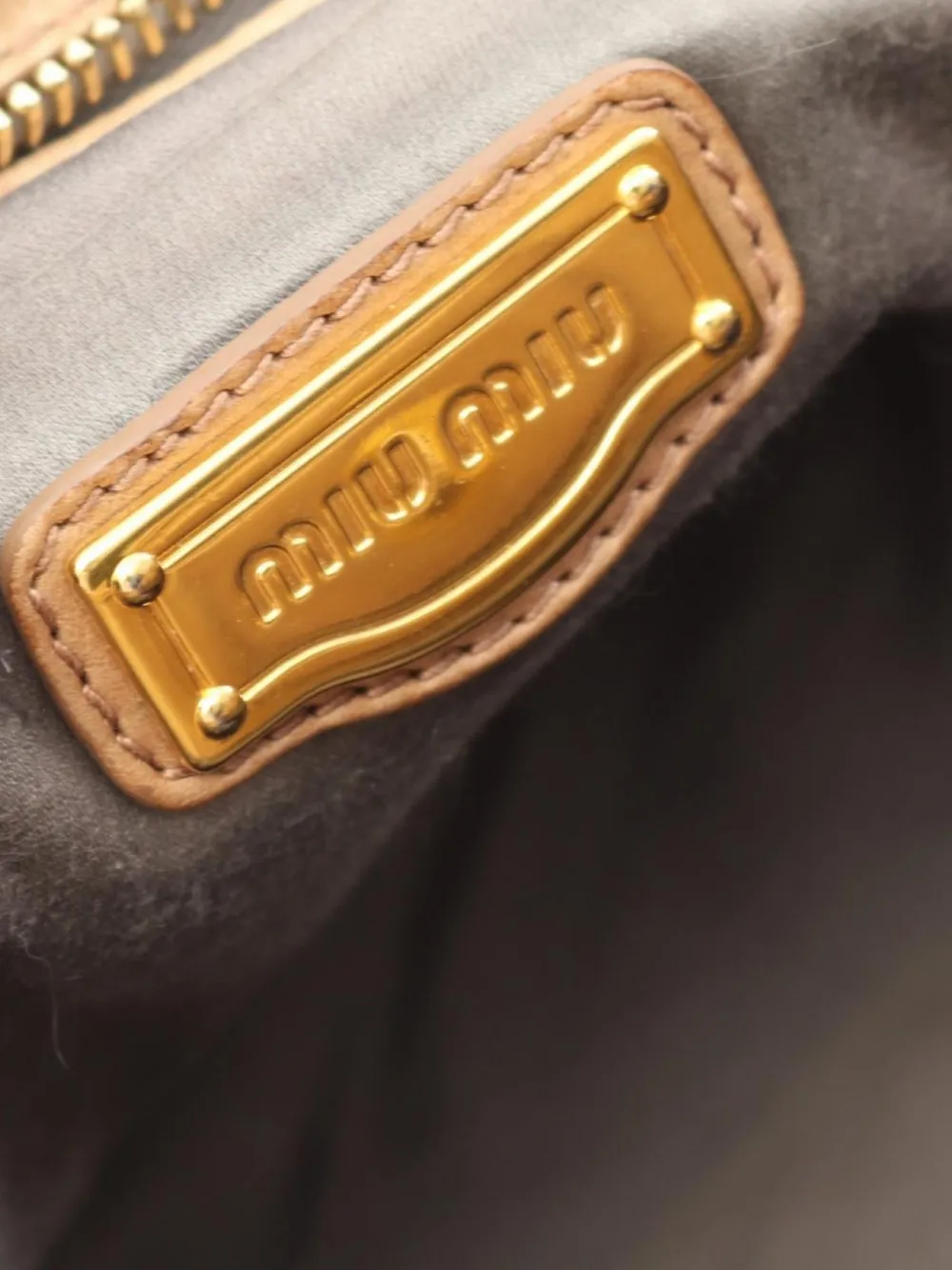 Pre-owned Miu Miu 2000s Leather Two-way Shoulder Bag In Brown
