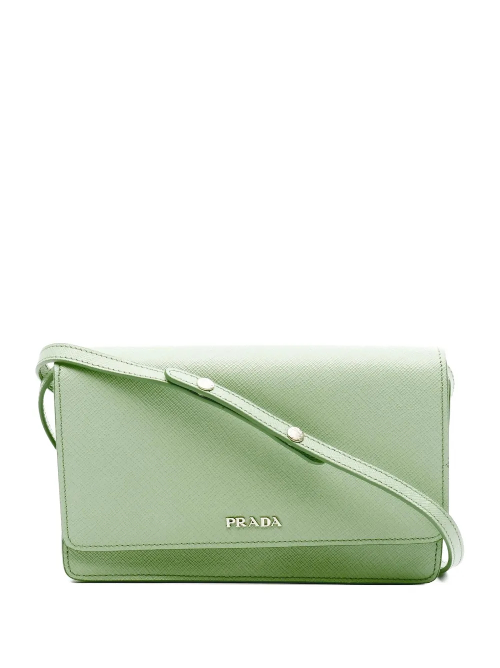 Prada Pre-Owned 2010s Saffiano leather shoulder bag | Green | Image 1