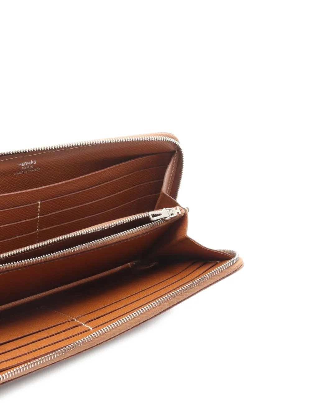 Pre-owned Hermes 2000s Azap Long Wallet In Brown