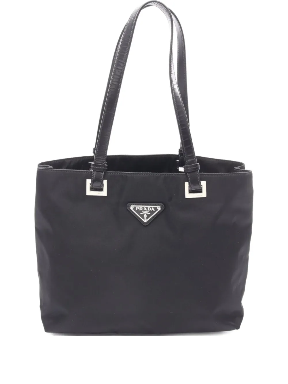 Prada Pre-Owned 2000s leather-trimmed tote bag | Black | Image 1
