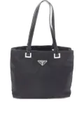 Prada Pre-Owned 2000s leather-trimmed tote bag - Black