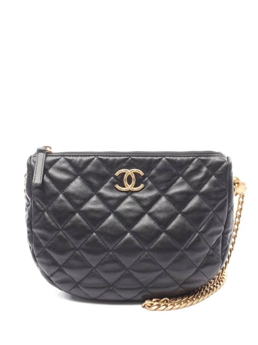 CHANEL Pre-Owned 2021 マトラッセ ホーボーバッグ S - ブラック CHANEL Pre-Owned 2021 マトラッセ ホーボーバッグ S - ブラック