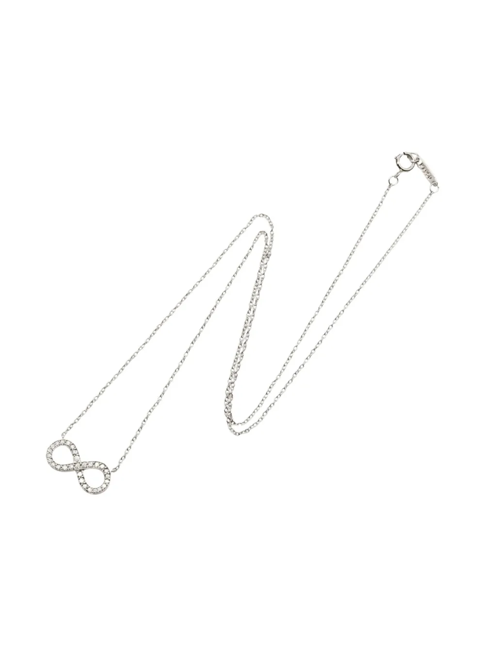 Tiffany & Co. Pre-Owned 2010s platinum Infinity diamond necklace | Silver | Image 1