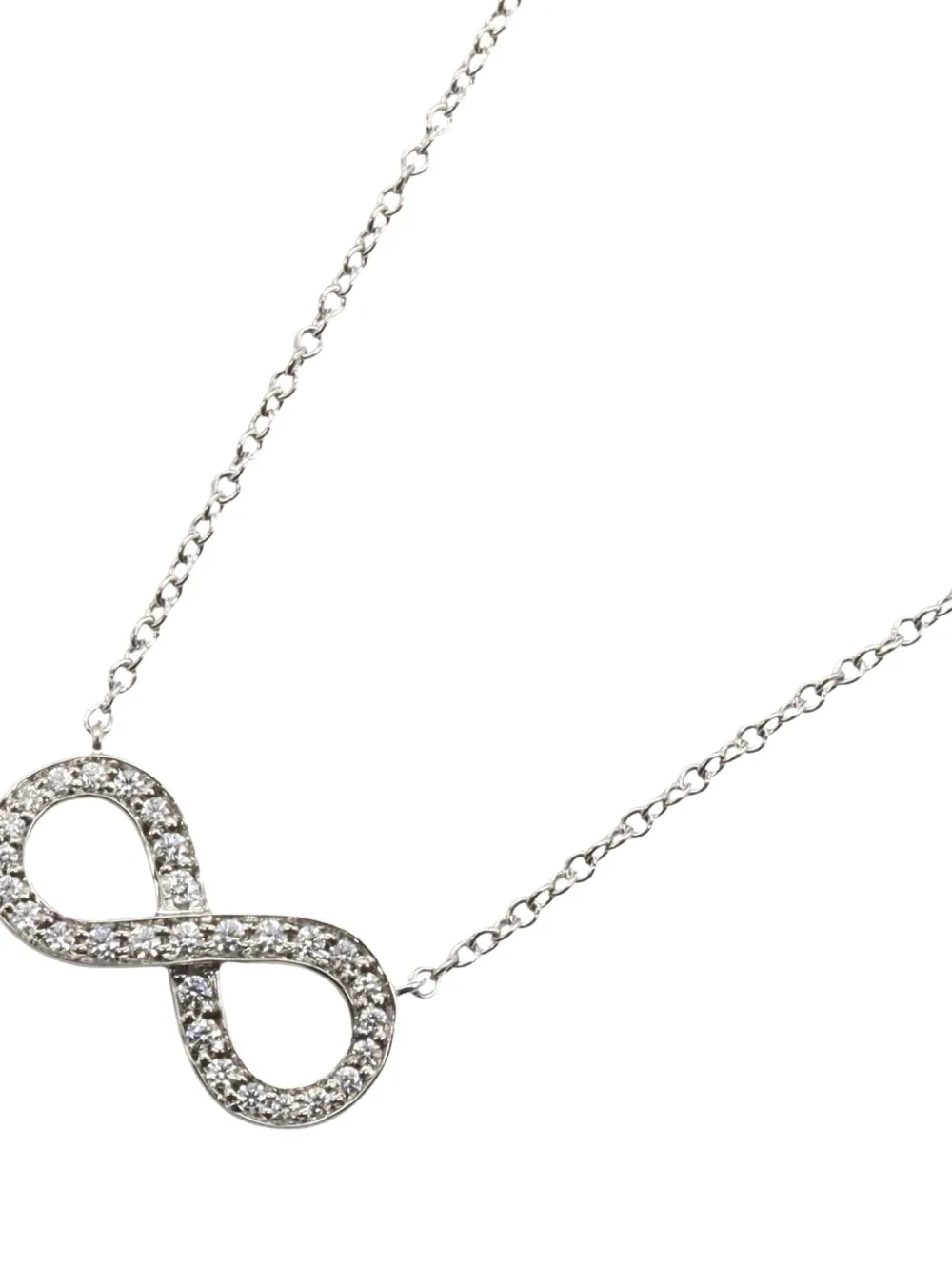 Tiffany & Co. Pre-Owned 2010s platinum Infinity diamond necklace | Image 2