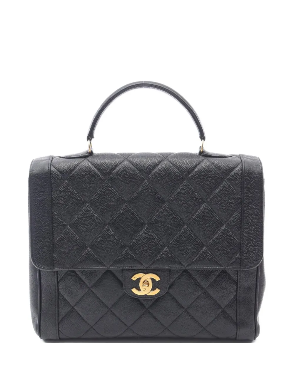 CHANEL Pre-Owned 1994-1996 マトラッセ ハンドバッグ - ブラック CHANEL Pre-Owned 1994-1996 マトラッセ ハンドバッグ - ブラック