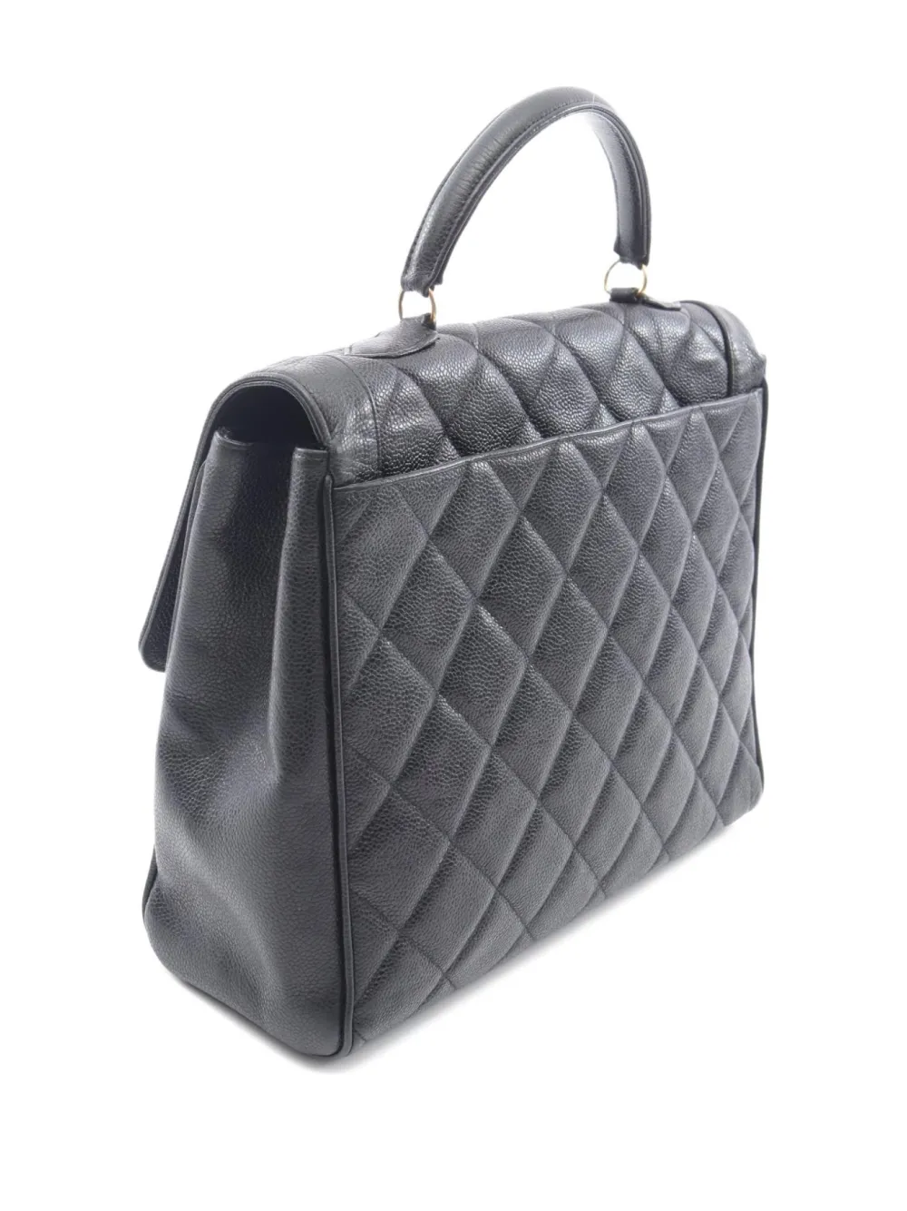 Pre-owned Chanel 1994-1996 Diamond-quilted Handbag In Black