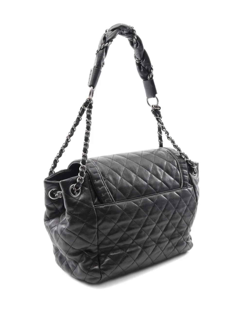 Pre-owned Chanel 2011 Istanbul Accordion Flap Shoulder Bag In Black