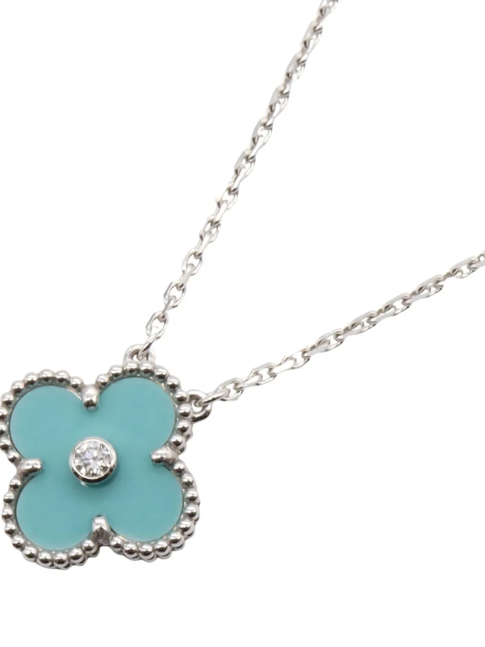 Van Cleef & Arpels Pre-Owned 2010s 18K white gold Alhambra diamond necklace | Image 2