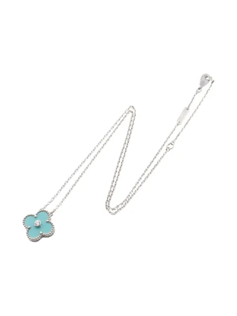 Van Cleef & Arpels Pre-Owned 2010s 18K white gold Alhambra diamond necklace