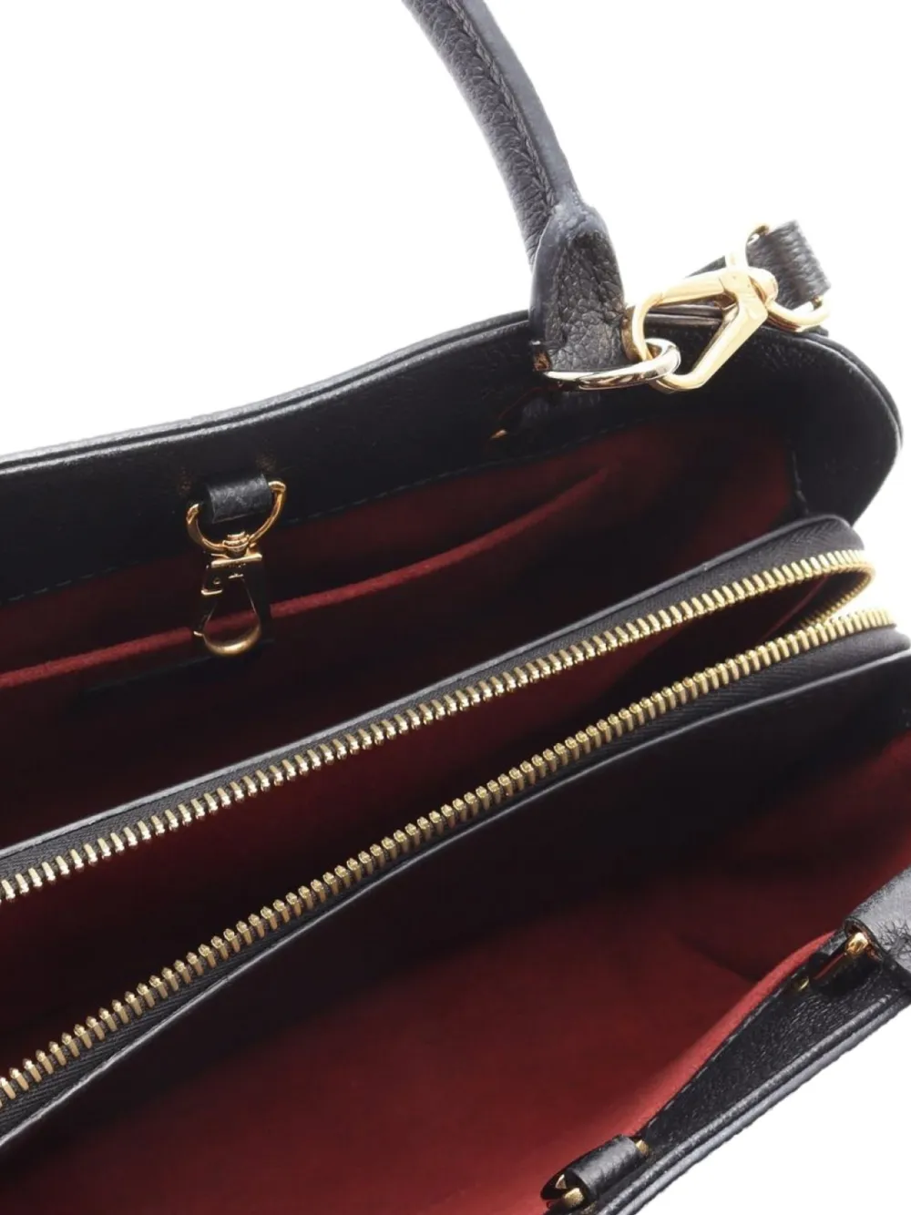 Pre-owned Louis Vuitton 2021 Montaigne Bb Tote Bag In Black