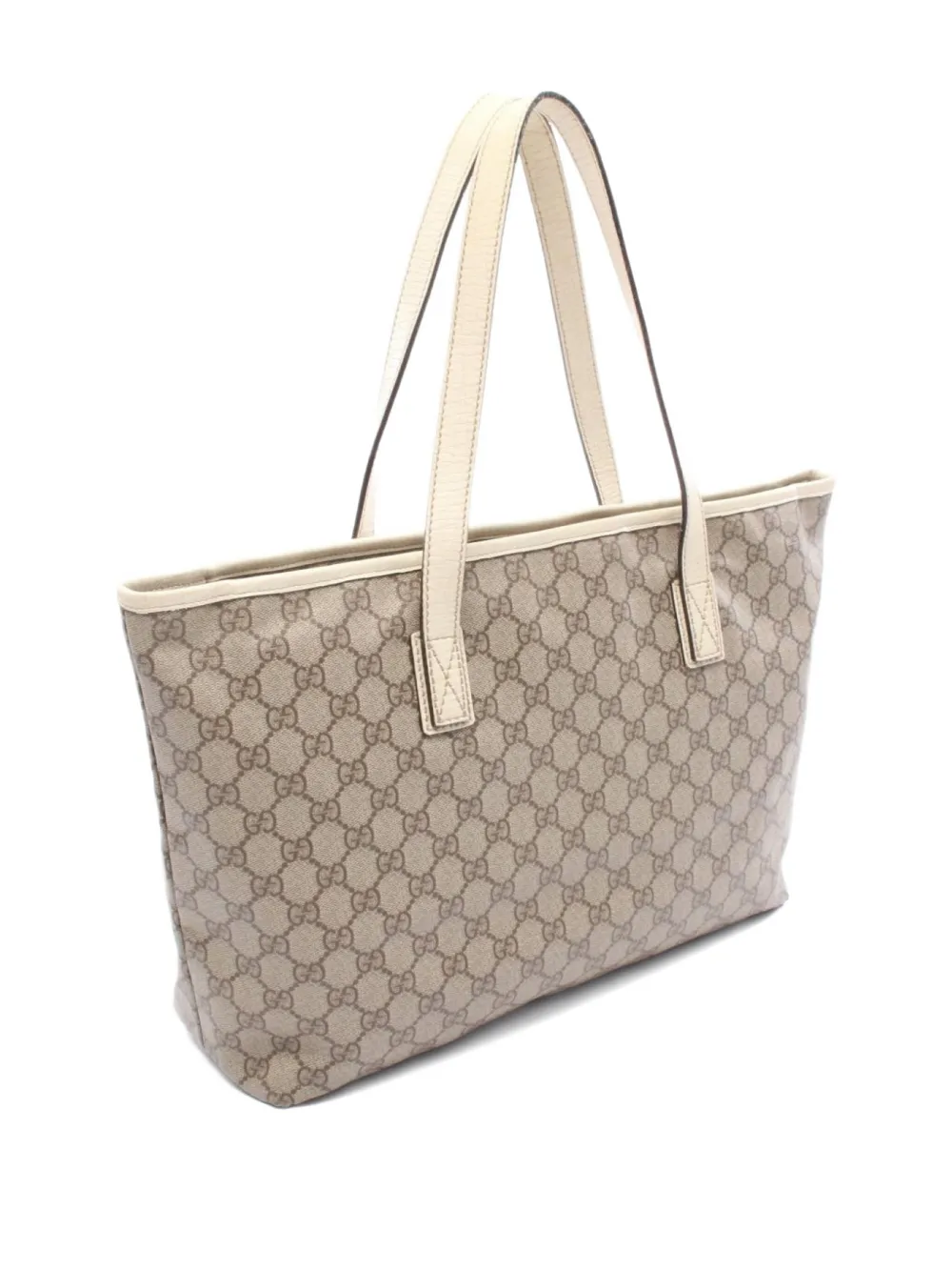 Pre-owned Gucci 2000s Gg Supreme Tote Bag In Gray