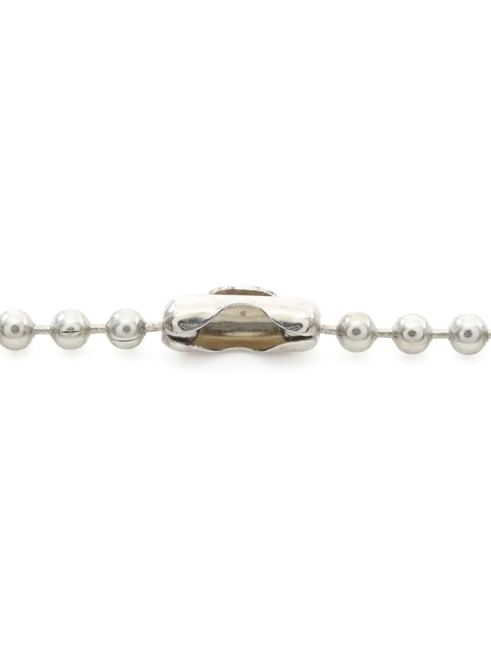 Pre-owned Chanel 1986~1988 Mademoiselle Ball-chain Necklace In Silver