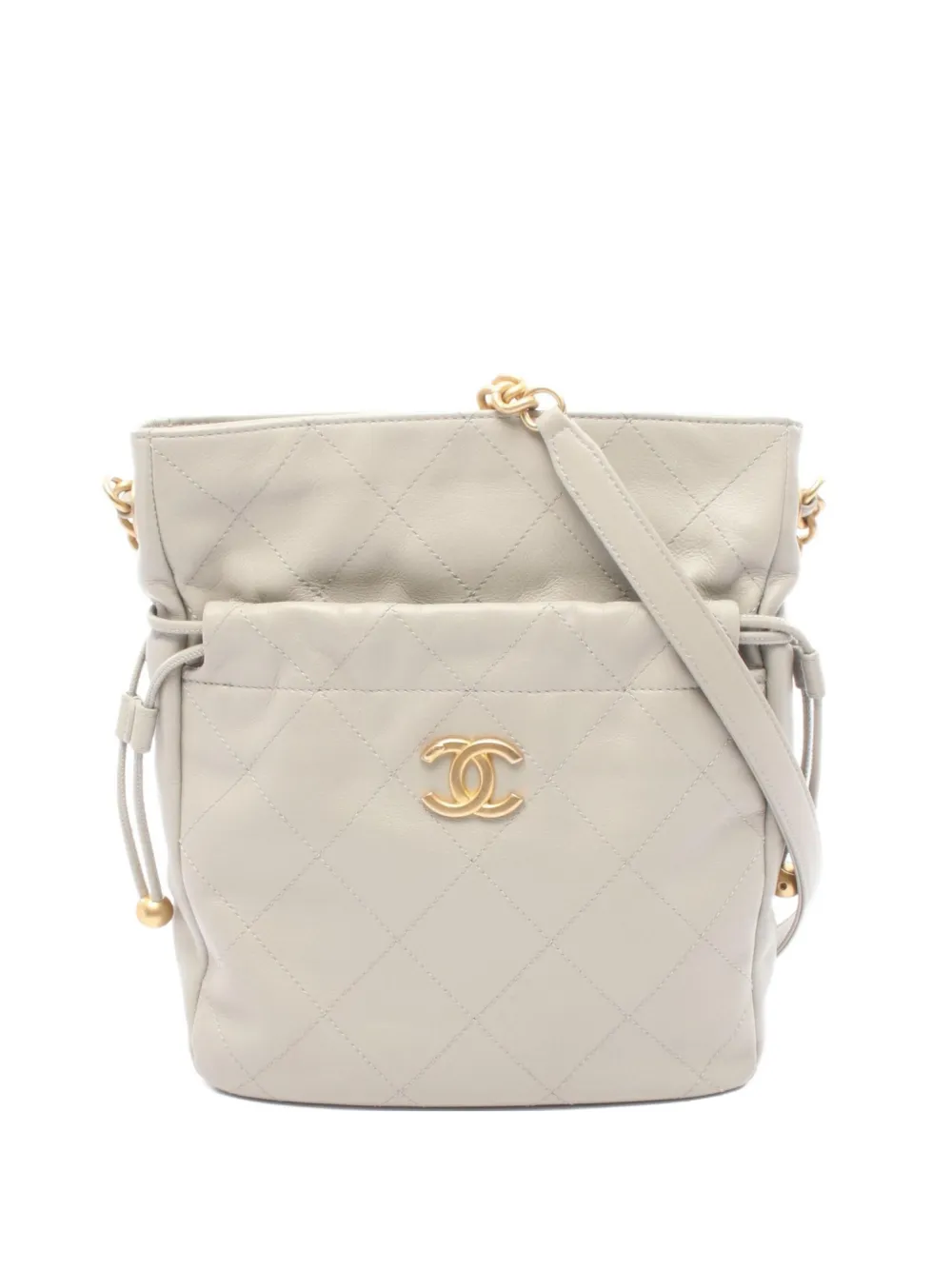 CHANEL Pre-Owned 2021 マトラッセ チェーン ショルダーバッグ - グレー