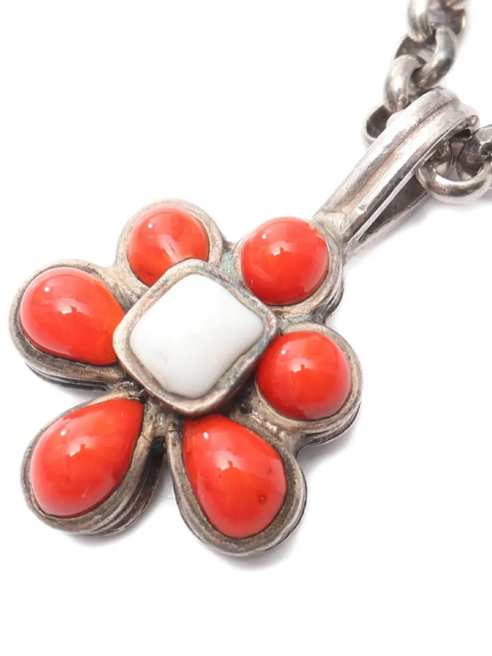 CHANEL Pre-Owned collar con colgante floral 1986-1988 | plateado | Image 1