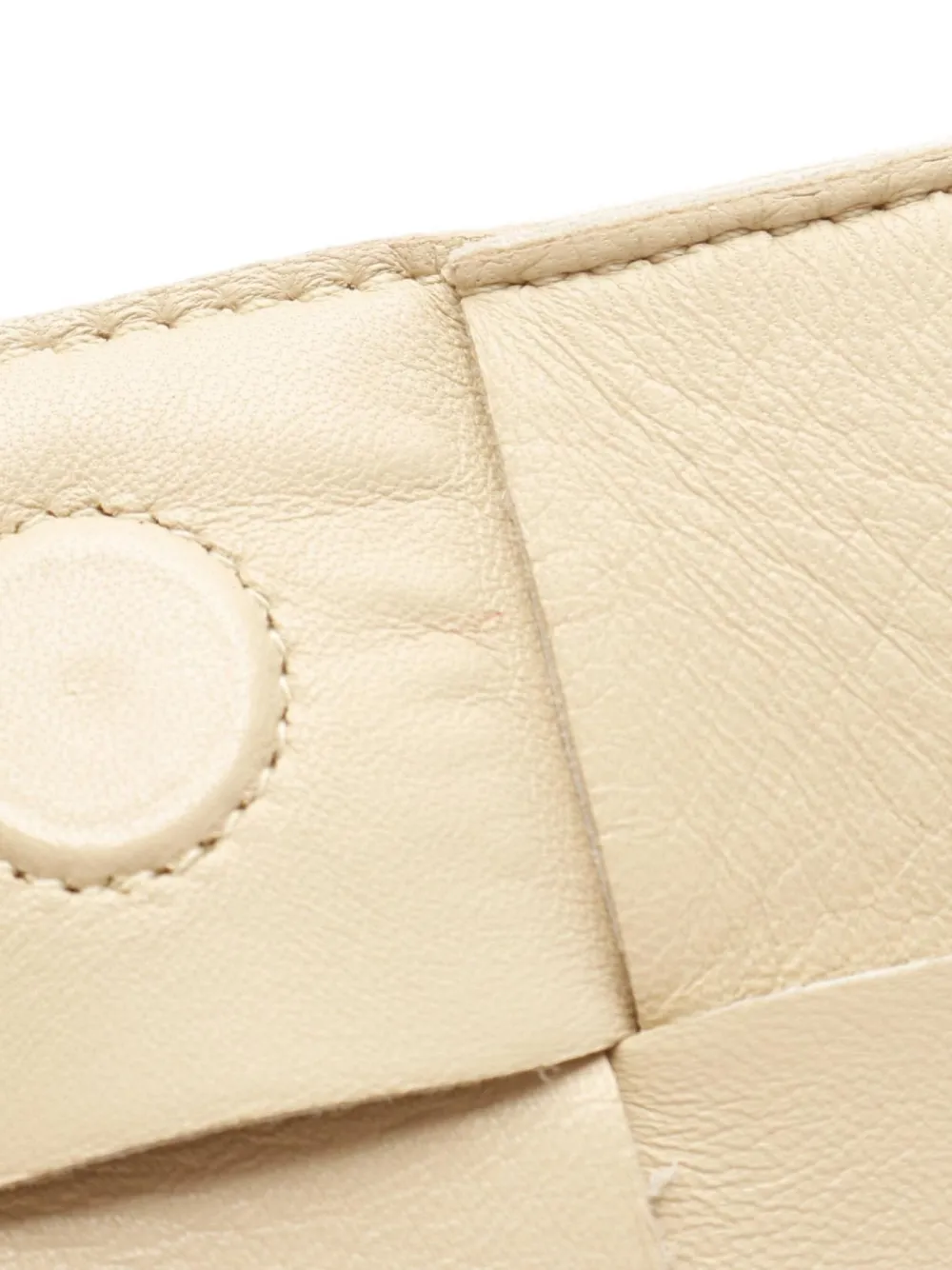 Pre-owned Bottega Veneta 2010s Intrecciato Cassette Shoulder Bag In Neutral
