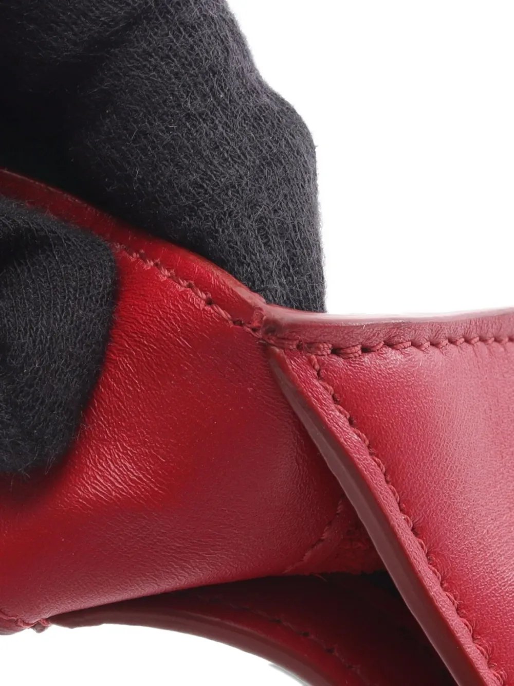 Pre-owned Celine 2010s Triomphe Leather Shoulder Bag In Red