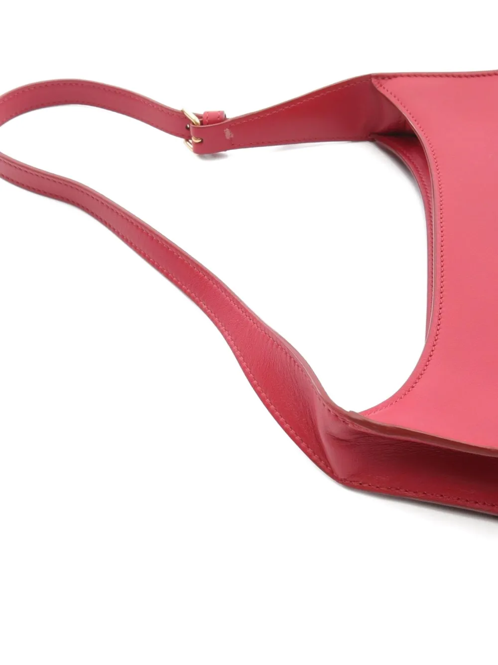 Pre-owned Celine 2010s Triomphe Leather Shoulder Bag In Red