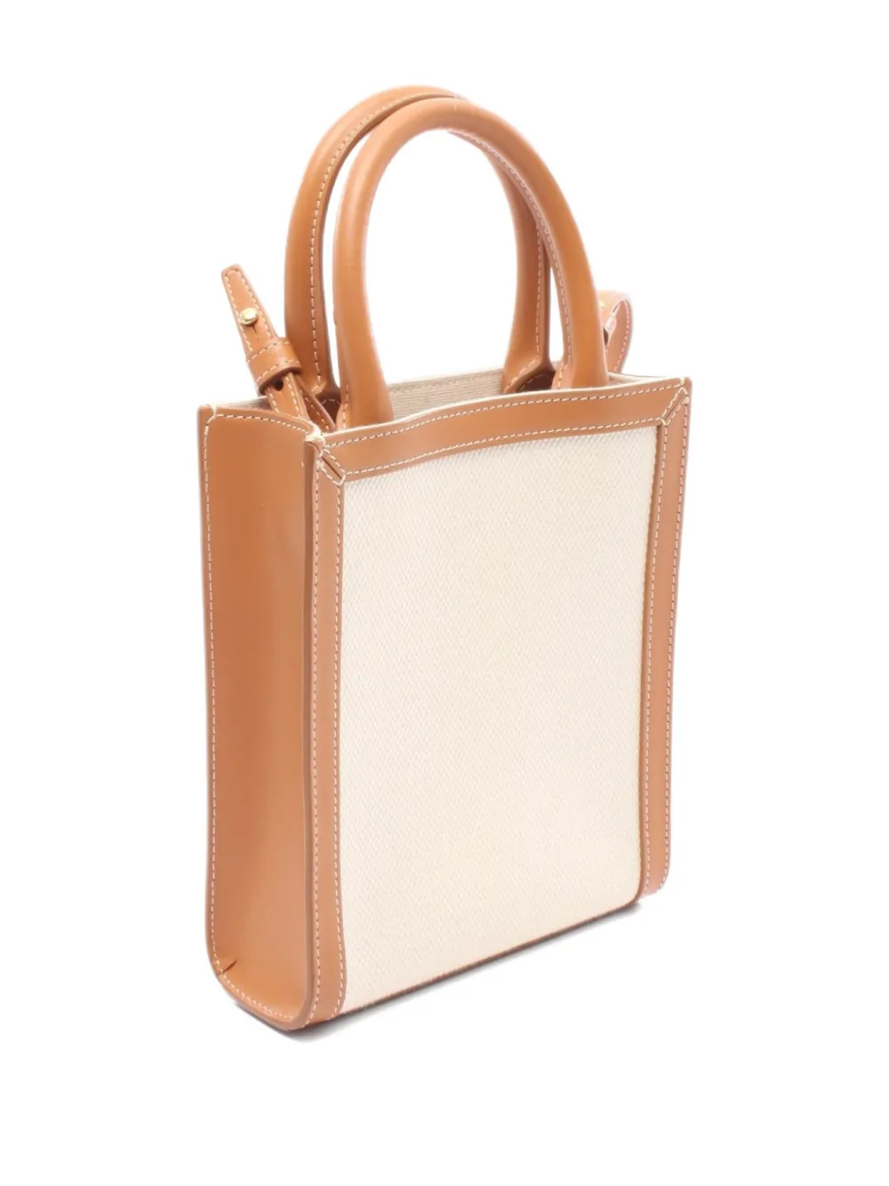 Pre-owned Celine 2000s Mini Vertical Cabas Two-way Handbag In Brown