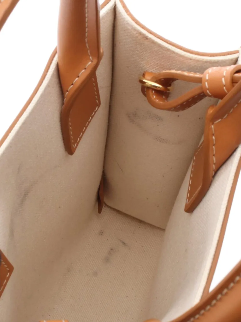 Pre-owned Celine 2000s Mini Vertical Cabas Two-way Handbag In Brown