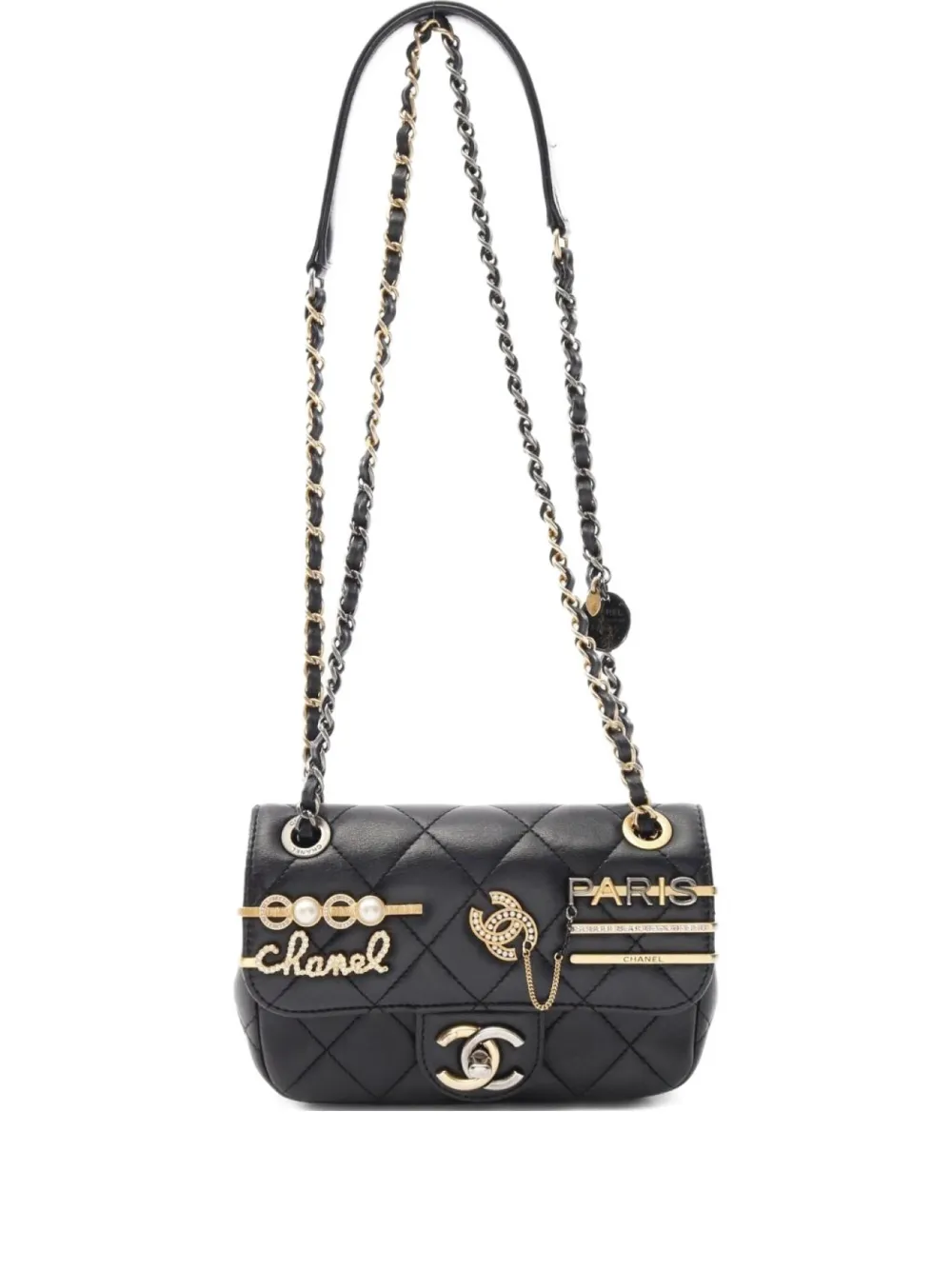 CHANEL Pre-Owned 2021 matelassé chain shoulder bag | Black | Image 1