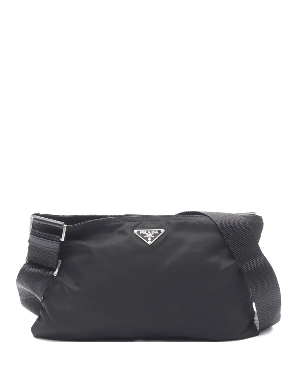 Pre-owned Prada 2000s Re-nylon Shoulder Bag In Black