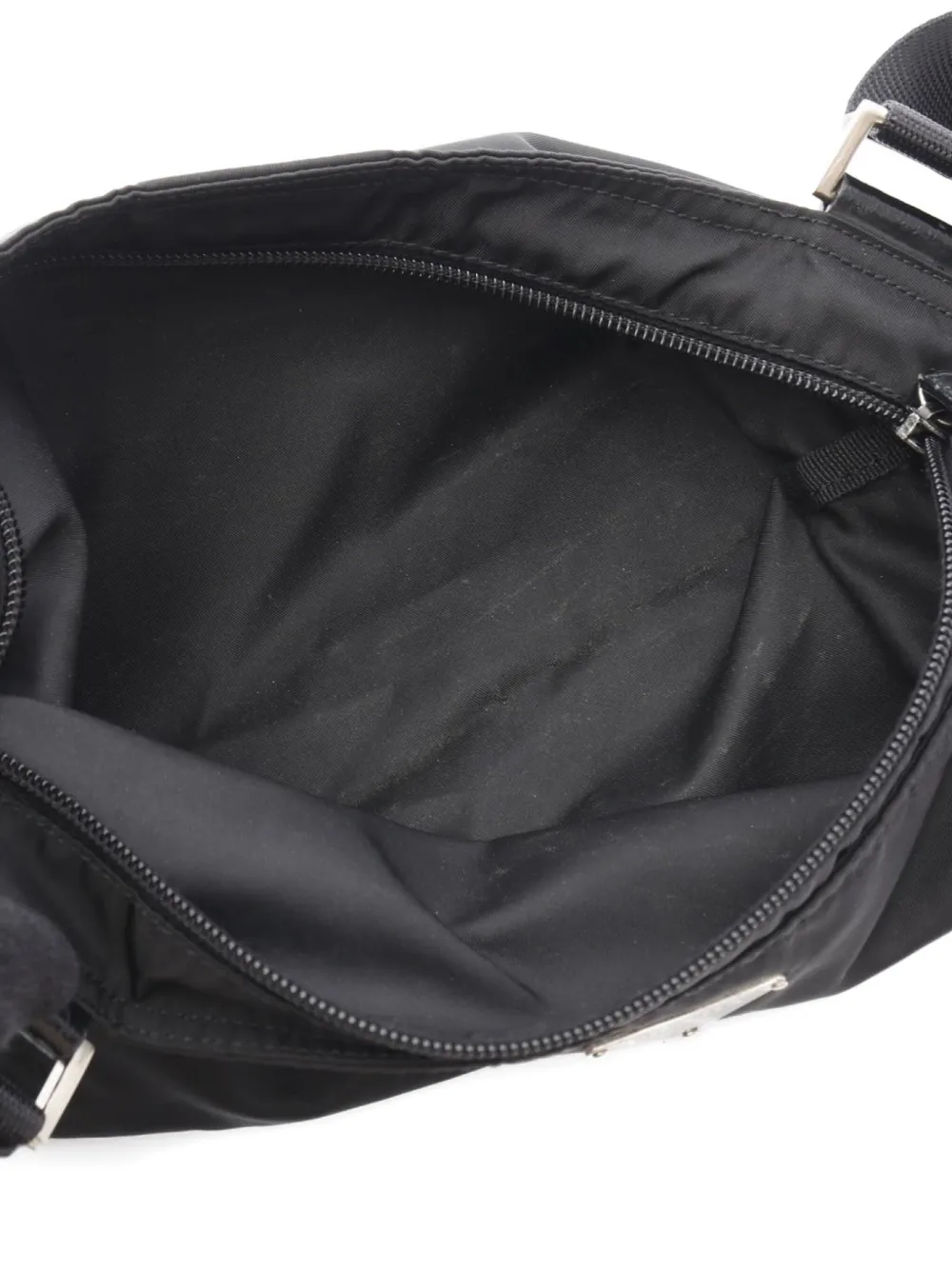 Pre-owned Prada 2000s Re-nylon Shoulder Bag In Black