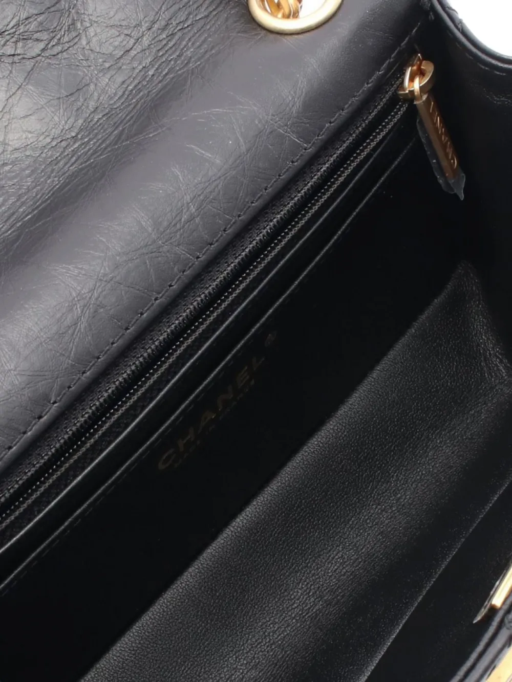 Pre-owned Chanel 2021 Mini 2.55 Matelasse Shoulder Bag In Black