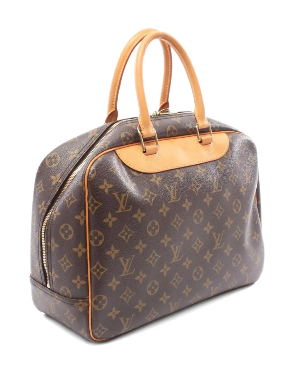 Pre-owned Louis Vuitton 2004 Monogram Deauville Handbag In Brown