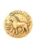 CHANEL Pre-Owned 1986-1988 Coco Mark brooch - Gold