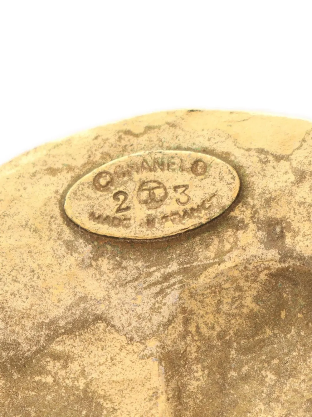 Pre-owned Chanel 1986-1988 Coco Mark Brooch In Gold