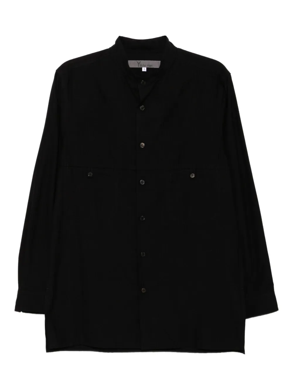 Y's Khadi panel shirt | Black | Image 1