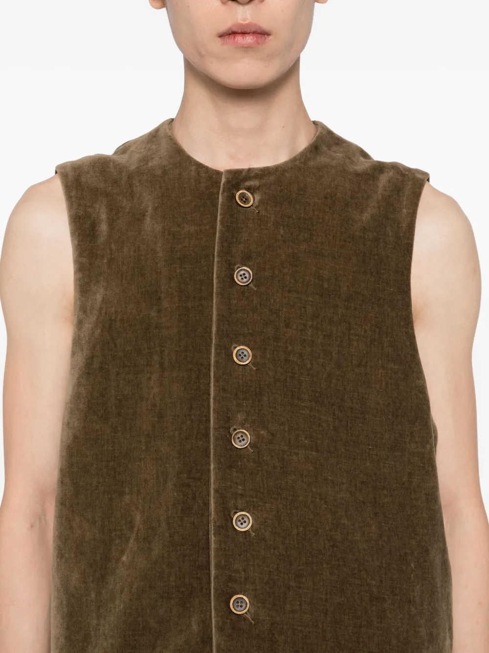 Uma Wang Sleeveless Jacket In Green
