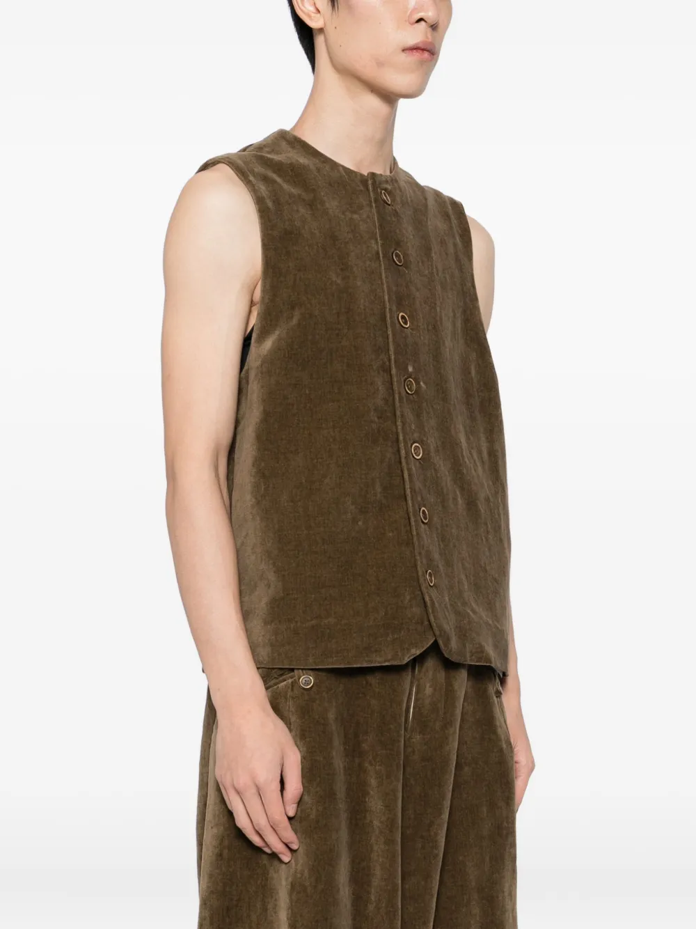 Uma Wang Sleeveless Jacket In Green