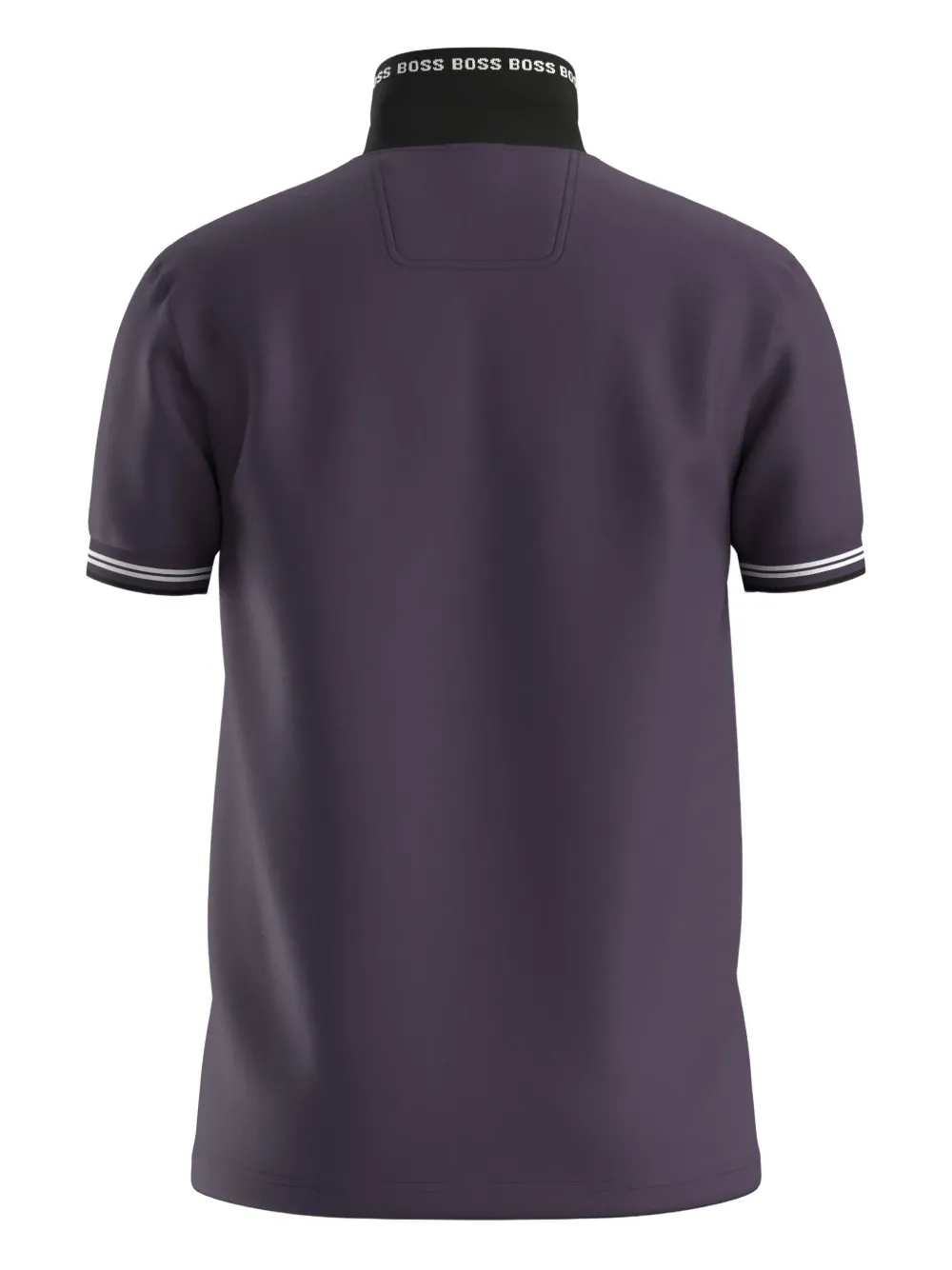 BOSS Poloshirt met contrasterende kraag - Paars