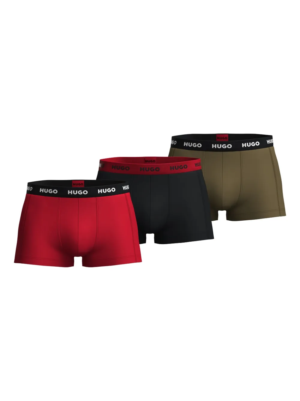 HUGO Kit 3 cuecas boxer com logo no cós | Vermelho | Image 1
