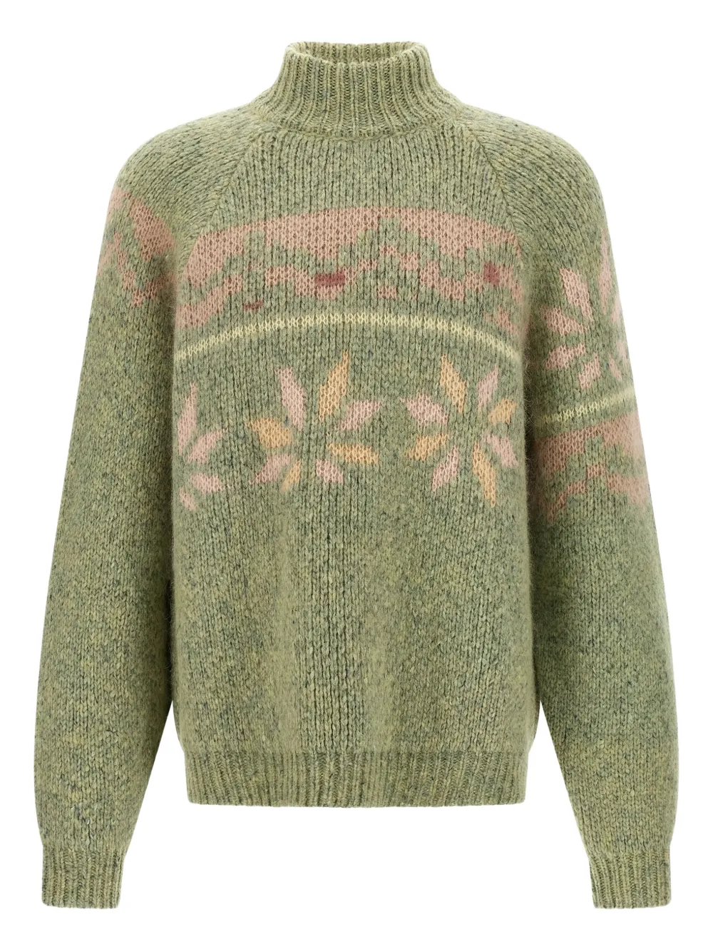 Magliano intarsia-pattern mock-neck sweater | Green | Image 1
