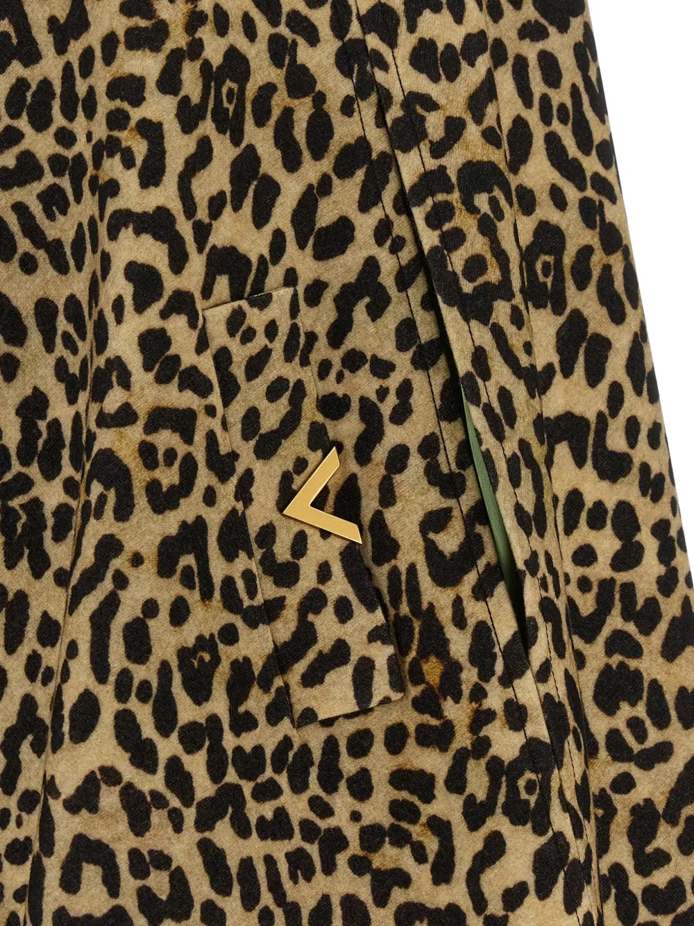 Valentino Garavani Cape In Animalier Cloth In Brown