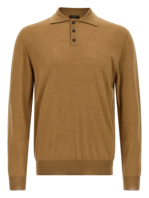 Zanone cashmere-silk blend polo-neck sweater