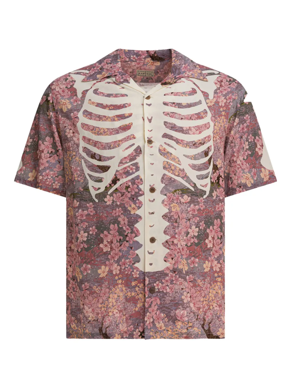 KAPITAL floral-print skeleton shirt | Pink | Image 1