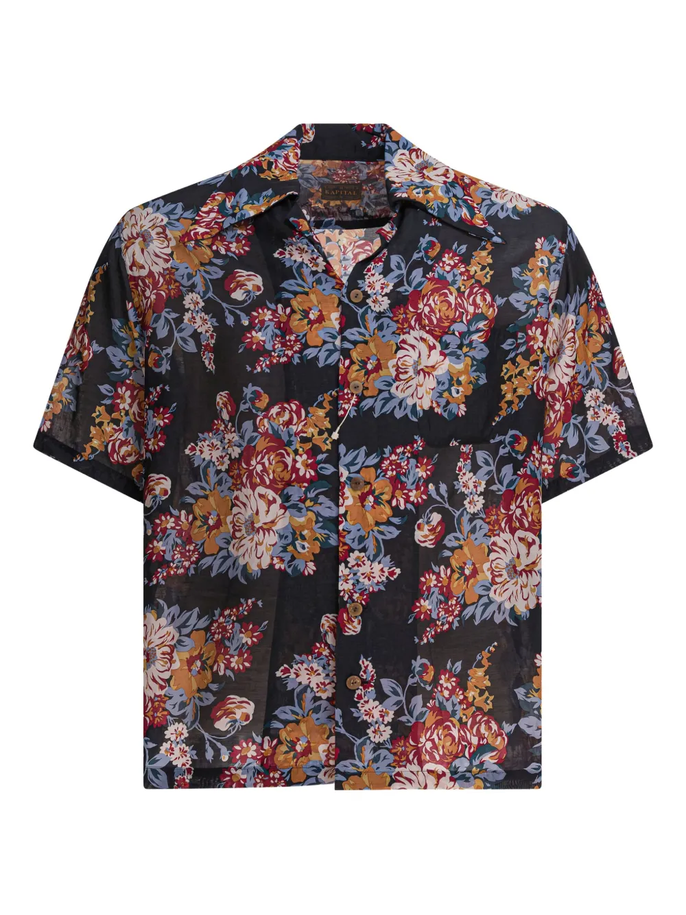 KAPITAL floral-print short-sleeve shirt | Black | Image 1