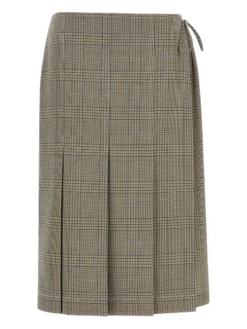 Marni pleated wrap skirt
