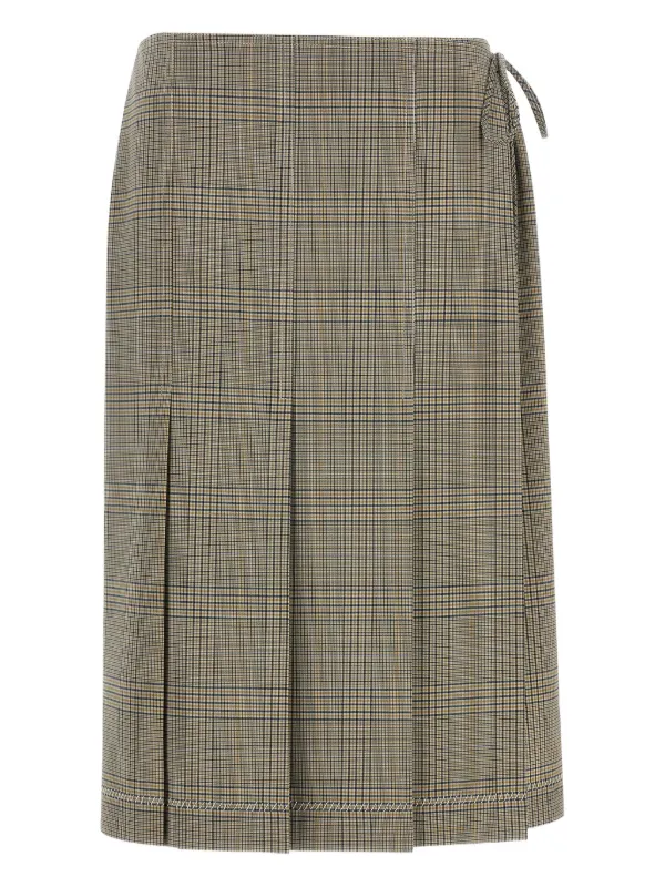 MARNI　ラップスカート Marni プリーツ ラップスカート | グレー | FARFETCH JP
