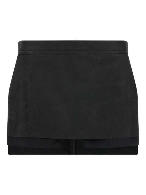 Rick Owens asymmetrical leather skirt