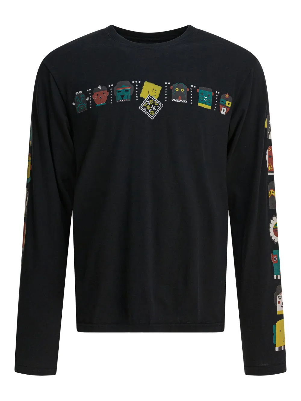 KAPITAL graphic-print long-sleeved T-shirt | Black | Image 1