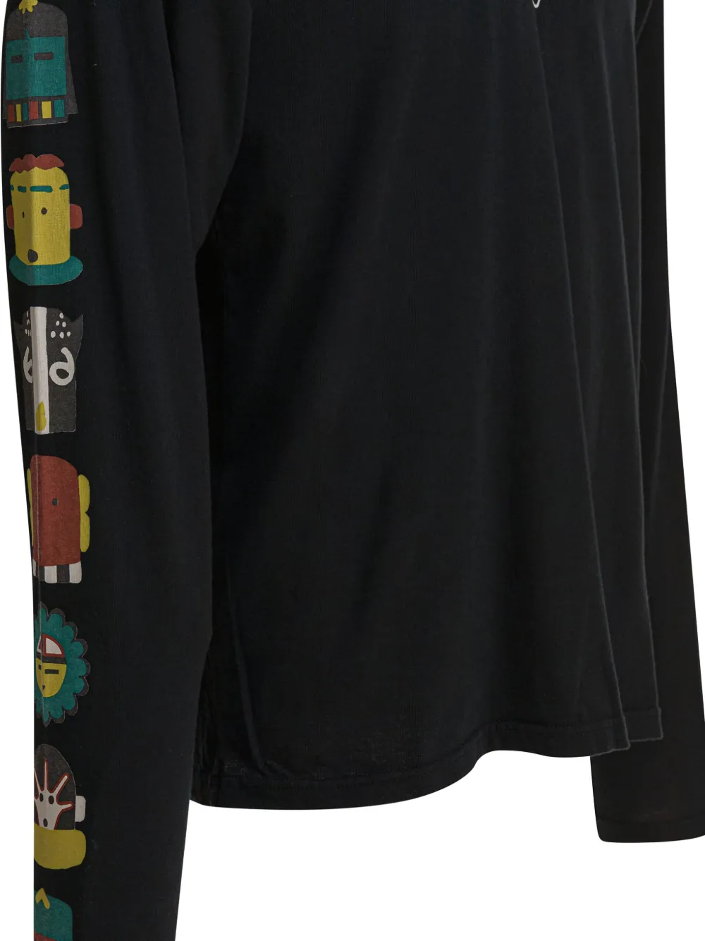 Kapital Graphic-print Long-sleeved T-shirt In Black