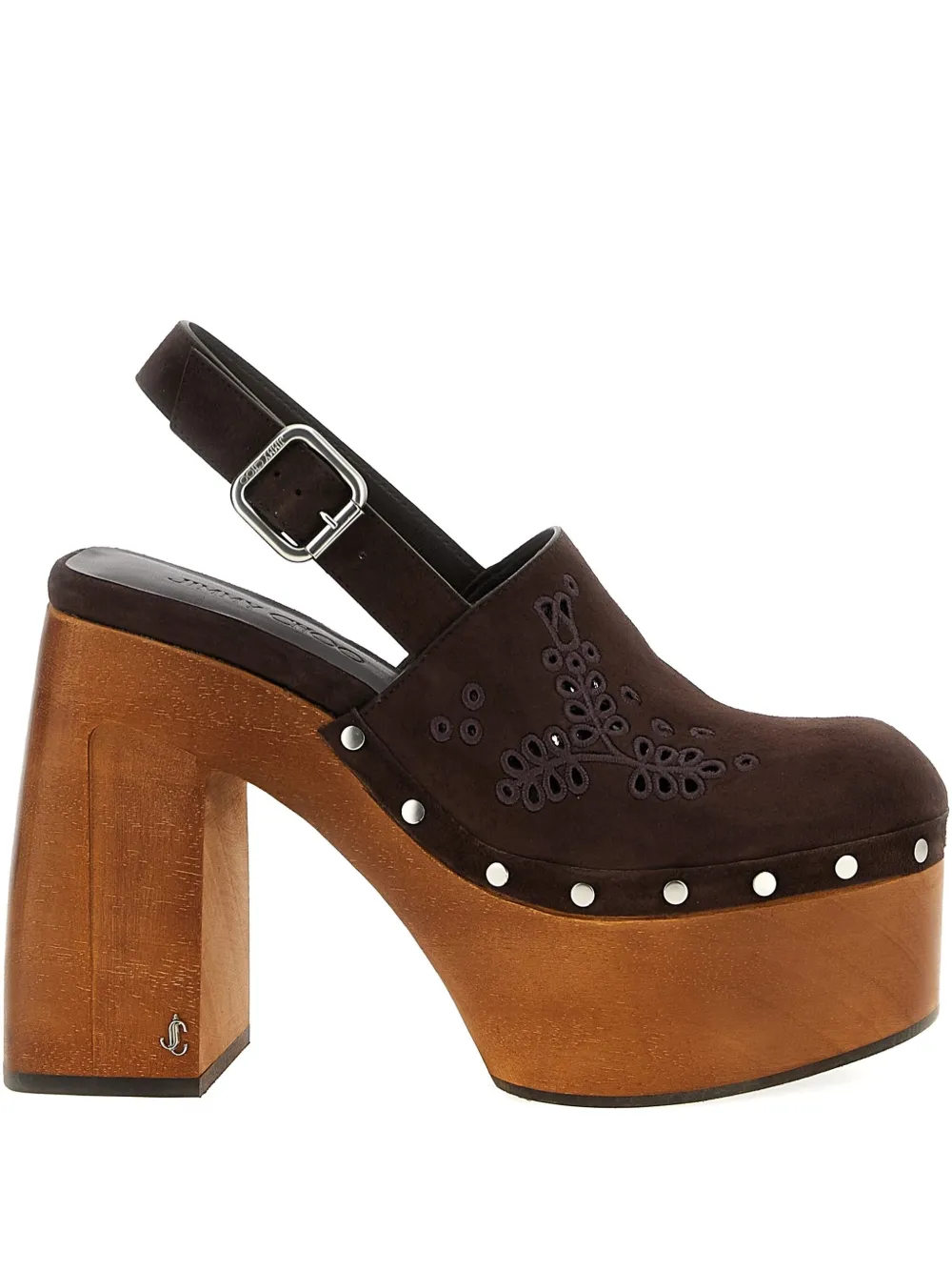 Jimmy Choo 135mm Alida Sangallo-embroidered Platform Pumps In Brown